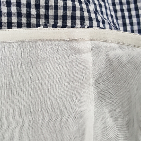 Urban Outfitters Navy Blue Plaid Romper Sz 2 - Picture 4 of 7